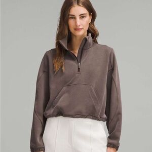 Lululemon Brushed Softstreme Half Zip- Espresso- Size 6 (2024)